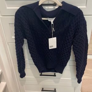 Navy cropped sweater
